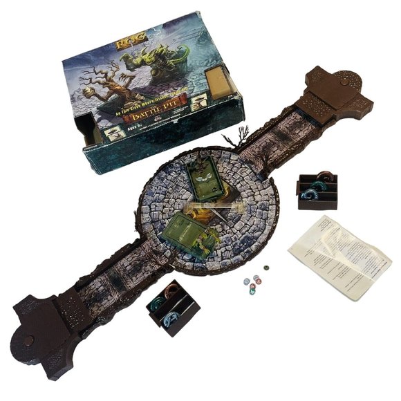 ROG Battle Pit Arena Action Playset Board Game Winner Takes All Battle Warriors - Picture 1 of 6